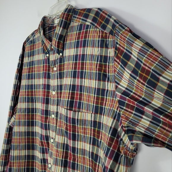 Ralph Lauren Bleeding Madras Plaid Men's Button Down Shirt 3XB - Picture 3 of 7